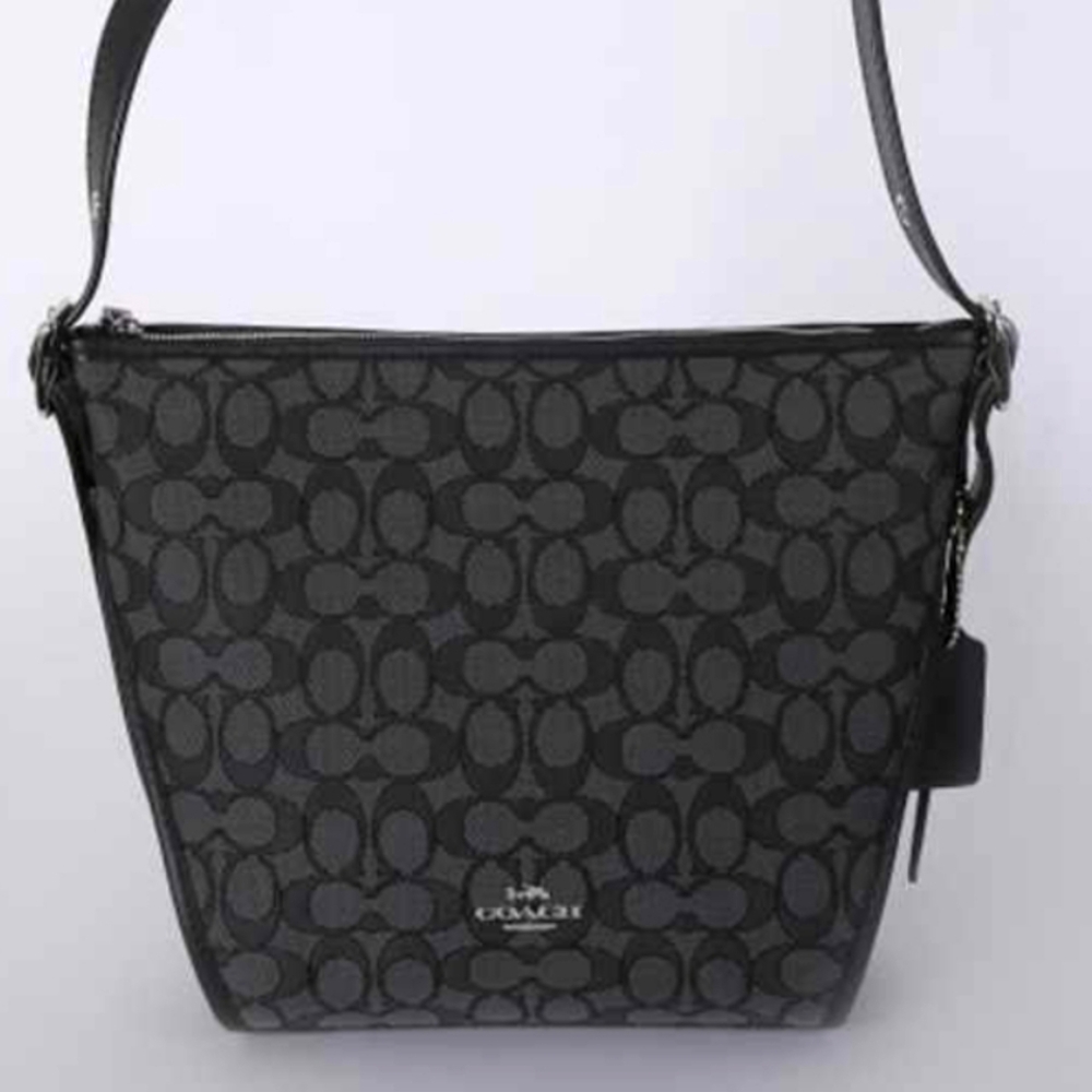 Coach Black Monogram Dufflette Shoulder Bag